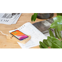 Беспроводное (10W) зарядное устройство "Bamboo Power" 5000 mAh с подставкой под смартфон, бамбук для нанесения логотипа