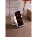 Bluetooth колонка-подставка "Smart Sound" с беспроводным (10W) зарядным устройством и лампой для нанесения логотипа