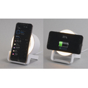 Bluetooth колонка-подставка "Smart Sound" с беспроводным (10W) зарядным устройством и лампой для нанесения логотипа