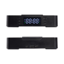 Настольные часы "Smart Box" с bluetooth колонкой (2х3Вт), беспроводным (15W) зарядным устройством и складной подставкой под смартфон для нанесения логотипа