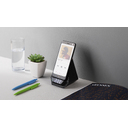 Настольная Bluetooth колонка (3Вт) "Smart Pyramid" с часами и беспроводным (15W) зарядным устройством, с подсветкой логотипа для нанесения логотипа