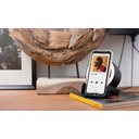Bluetooth колонка-подставка "Smart Loud" с беспроводным (10W) зарядным устройством, лампой и подсветкой логотипа для нанесения логотипа