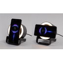 Bluetooth колонка-подставка "Smart Loud" с беспроводным (10W) зарядным устройством, лампой и подсветкой логотипа для нанесения логотипа