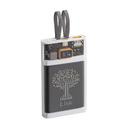 Зарядное (22.5W) устройство "Link" 10000 mAh с прозрачным корпусом, цифровым индикатором заряда и встроенными Type-C/Lightning кабелями для нанесения логотипа
