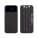 Зарядное (22.5W) устройство "Grade SOFTTOUCH" 10000 mAh с подсветкой логотипа, встроенными кабелями и цифровым индикатором заряда для нанесения логотипа