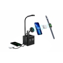Лампа "Smart Flex" с беспроводным 3в1 (15W) ЗУ с MagSafe, часами, карандашницей и подсветкой логотипа для нанесения логотипа