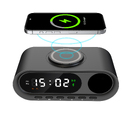 Настольные часы "Smart Hub" с bluetooth колонкой 5Вт, беспроводной (15W) зарядкой и подсветкой логотипа для нанесения логотипа