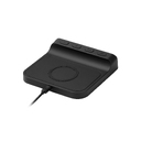 Зарядная станция с часами 15W Ригель (Rigel), черная для нанесения логотипа