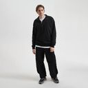 Толстовка на молнии унисекс Флоу (Flow), черная, размер 3XL/4XL для нанесения логотипа