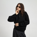 Толстовка на молнии унисекс Флоу (Flow), черная, размер 3XL/4XL для нанесения логотипа