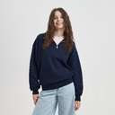 Толстовка на молнии унисекс Флоу (Flow), темно-синяя, размер 3XL/4XL для нанесения логотипа