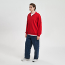 Толстовка на молнии унисекс Флоу (Flow), красная, размер 3XL/4XL для нанесения логотипа