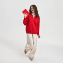 Толстовка на молнии унисекс Флоу (Flow), красная, размер 3XL/4XL для нанесения логотипа