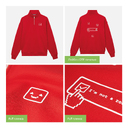 Толстовка на молнии унисекс Флоу (Flow), красная, размер 3XL/4XL для нанесения логотипа