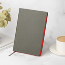 Ежедневник Латте софт-тач (Latte soft touch) недатированный, серый/красный (без стикеров) для нанесения логотипа