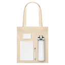 Подарочный набор Велком Пак (Welcome Pack), белый (бутылка, ежедневник, ручка, ЗУ, шоппер) для нанесения логотипа