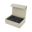 Подарочный набор свеча Энигма (Enigma) + 2 бокала для вина Эмеральд (Emerald) в серой коробке для нанесения логотипа