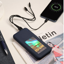 Внешний аккумулятор с подсветкой Люче (Luce) 10000 mAh, синий для нанесения логотипа