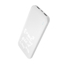 Внешний аккумулятор с подсветкой Люче (Luce) 10000 mAh, белый для нанесения логотипа