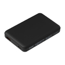 Внешний аккумулятор Ларго PD (Largo PD) 5000mAh с функцией беспроводной зарядки 15W, черный для нанесения логотипа