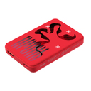 Внешний аккумулятор Ларго PD (Largo PD) 5000mAh с функцией беспроводной зарядки 15W, красный для нанесения логотипа