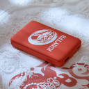 Внешний аккумулятор Ларго PD (Largo PD) 5000mAh с функцией беспроводной зарядки 15W, красный для нанесения логотипа