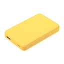 Внешний аккумулятор Ларго PD (Largo PD) 5000mAh с функцией беспроводной зарядки 15W, желтый для нанесения логотипа