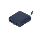 Внешний аккумулятор с подсветкой Риттер PD (Ritter PD) 10000mAh с функцией беспроводной зарядки 15W, синий для нанесения логотипа