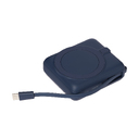 Внешний аккумулятор с подсветкой Риттер PD (Ritter PD) 10000mAh с функцией беспроводной зарядки 15W, синий для нанесения логотипа