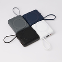 Внешний аккумулятор с подсветкой Риттер PD (Ritter PD) 10000mAh с функцией беспроводной зарядки 15W, синий для нанесения логотипа