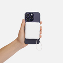 Внешний аккумулятор с подсветкой Риттер PD (Ritter PD) 10000mAh с функцией беспроводной зарядки 15W, белый для нанесения логотипа