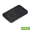 Внешний аккумулятор Артекс PD (Artex PD) 5000mAh с функцией беспроводной зарядки 15W, черный для нанесения логотипа