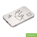 Внешний аккумулятор Артекс PD (Artex PD) 5000mAh с функцией беспроводной зарядки 15W, титановый для нанесения логотипа