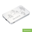 Внешний аккумулятор Артекс PD (Artex PD) 5000mAh с функцией беспроводной зарядки 15W, серебряный для нанесения логотипа