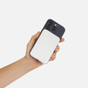 Внешний аккумулятор Артекс PD (Artex PD) 5000mAh с функцией беспроводной зарядки 15W, серебряный для нанесения логотипа