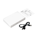 Внешний аккумулятор с цветной подсветкой Анкор Макс (Ancor Max) 5000 mAh, черный для нанесения логотипа
