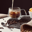 Кружка стеклянная с двойными стенками Дольче (Dolce) для нанесения логотипа