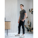 Футболка мужская STAN хлопок/эластан 180, 37, Тёмный меланж,  (60/1)  (44/XS) для нанесения логотипа