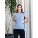 Футболка женская STAN хлопок/эластан 180, 37W, Серый меланж,  (50/60)  (42/XS) для нанесения логотипа