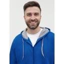 Толстовка мужская STAN с капюшоном на молнии футер с начёсом 280, 17, Синий,  (16/1)  (48/M) для нанесения логотипа