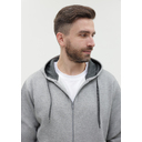 Толстовка мужская STAN с капюшоном на молнии футер с начёсом 280, 17, Серый меланж,  (50/60)  (48/M) для нанесения логотипа