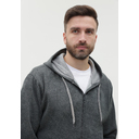 Толстовка мужская STAN с капюшоном на молнии футер с начёсом 280, 17, Тёмный меланж,  (60/1)  (48/M) для нанесения логотипа