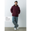 Худи унисекс STAN оверсайз футер без начёса 350, 66, Бордовый,  (66)  (44/XS) для нанесения логотипа