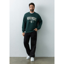 Свитшот унисекс STAN футер без начёса, 350, 96, Тёмно-зелёный,  (130)  (52/XL) для нанесения логотипа