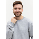 Свитшот унисекс STAN футер без начёса, 260, 63, Серый меланж,  (50/60)  (46/S) для нанесения логотипа