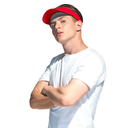 Козырёк 25, Красный,  (14)  (56-58/ONE SIZE) для нанесения логотипа