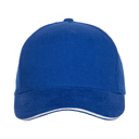 Бейсболка с кантом STAN 5 клиньев хлопок 280, 11K, Синий,  (16/1)  (56-58/ONE SIZE) для нанесения логотипа