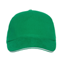 Бейсболка с кантом STAN 5 клиньев хлопок 280, 11K, Зелёный,  (30)  (56-58/ONE SIZE) для нанесения логотипа