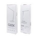 Настольная лампа Geek с беспроводной зарядкой (белый) для нанесения логотипа
