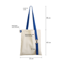 Шоппер Superbag (неокрашенный с синим) для нанесения логотипа